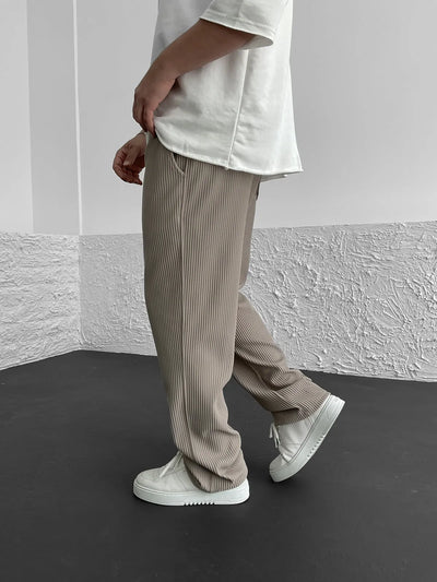 Rive | RIBBED RELAXED FIT TROUSERS