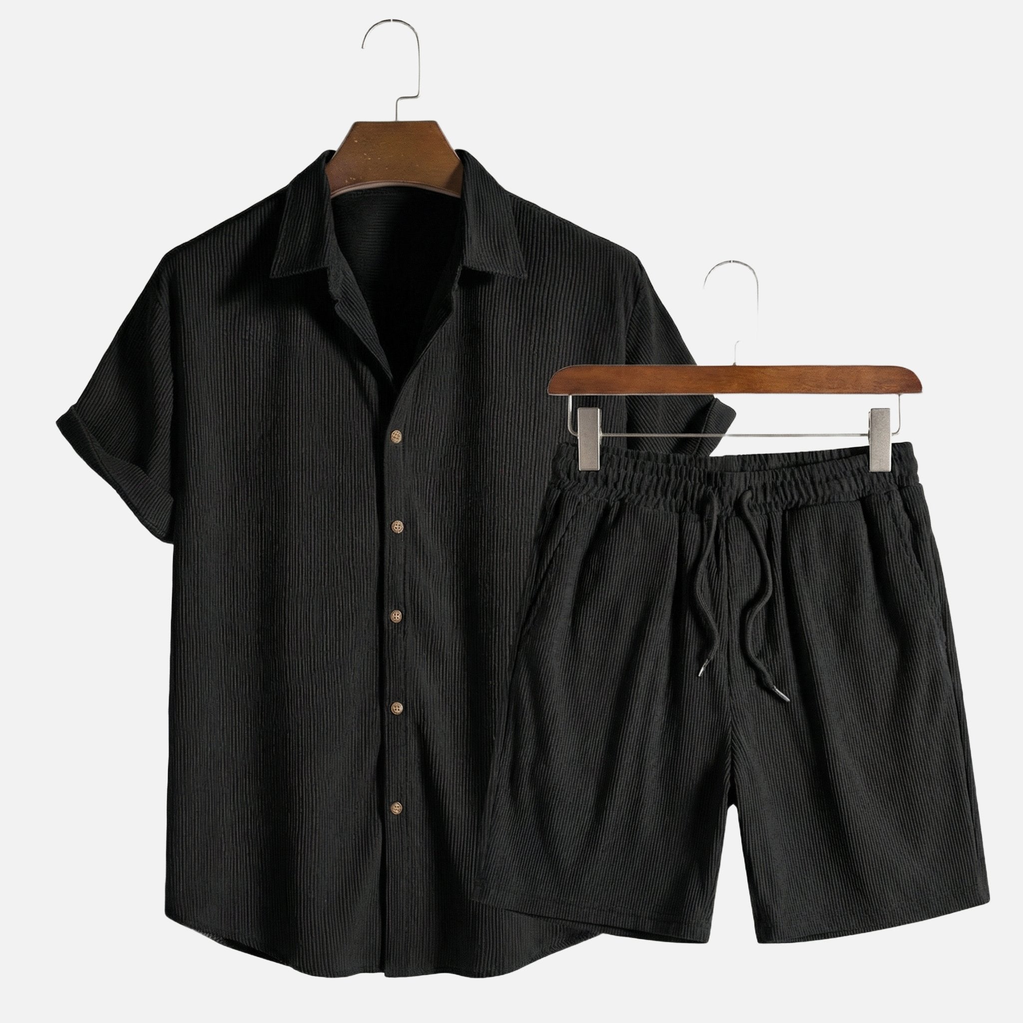 Ribo Men's Co Ord Set | Comfortable Ribbed Fabric, Relaxed Fit 0