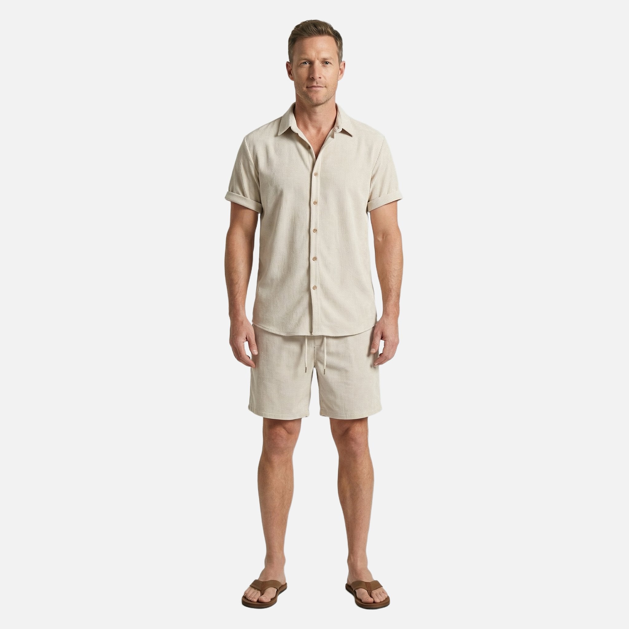 Ribo Men's Co Ord Set | Comfortable Ribbed Fabric, Relaxed Fit 2