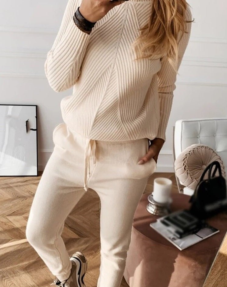 Rina Tracksuit | Ribbed Knit, Fitted Silhouette 0