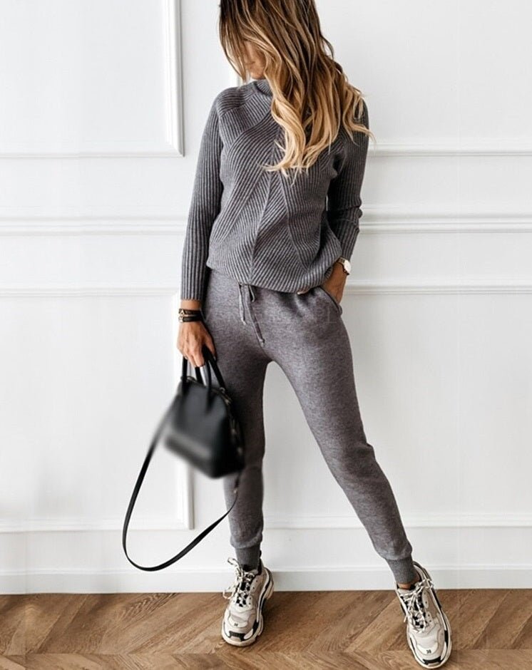 Rina Tracksuit | Ribbed Knit, Fitted Silhouette 2