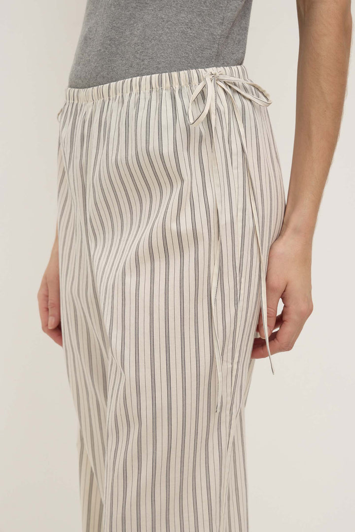 Riva Stripe Pants | Low-Rise Cotton, Elastic Waistband 3