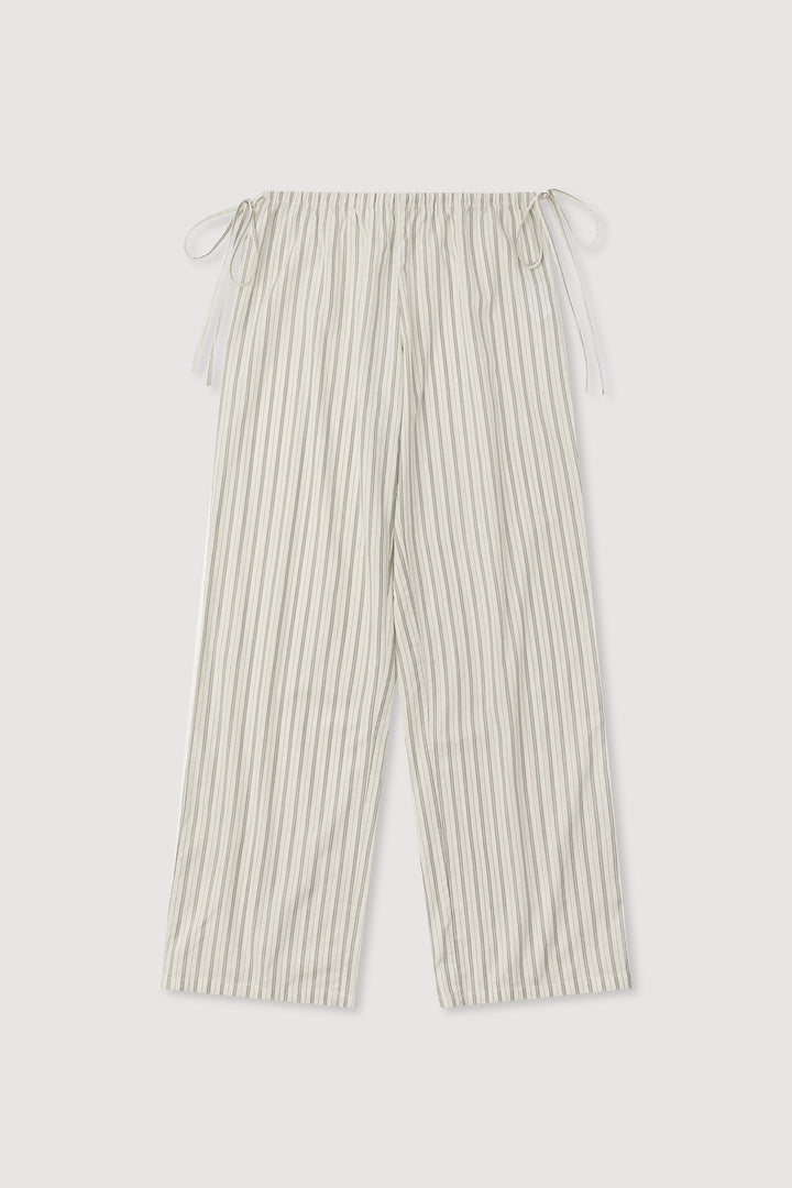 Riva Stripe Pants | Low-Rise Cotton, Elastic Waistband 6