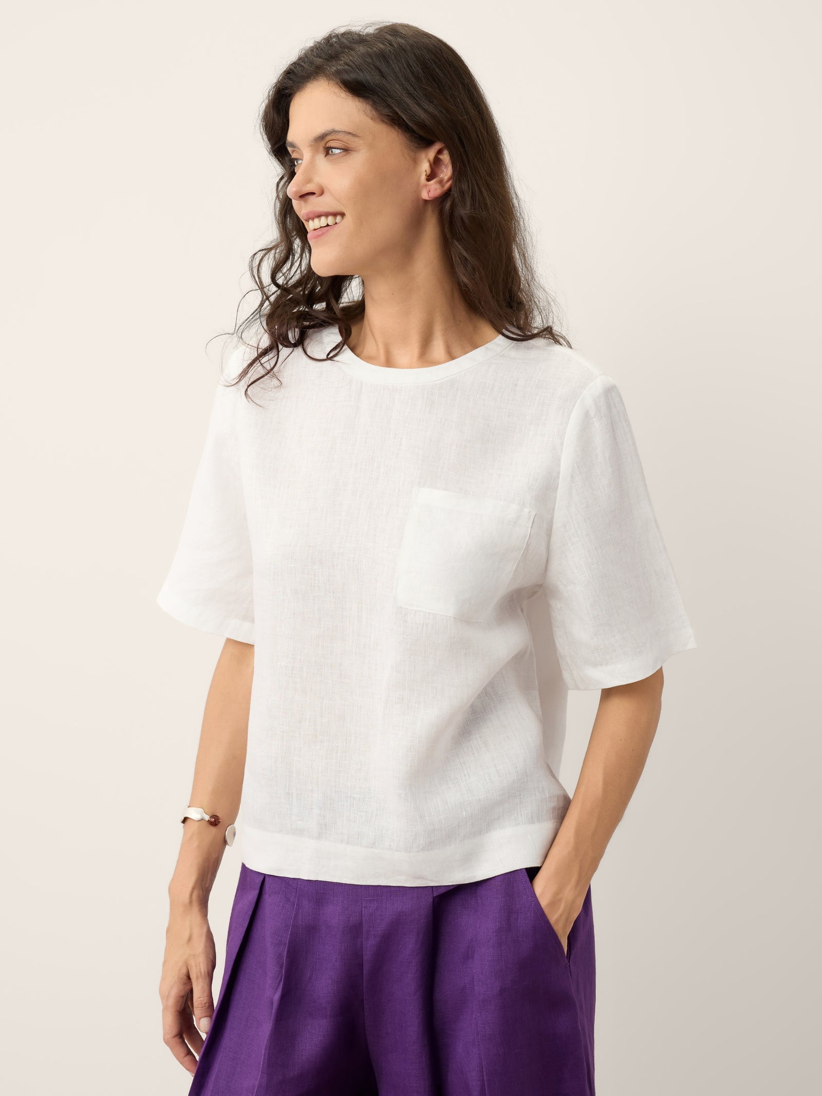 Riva Women's Top | 100% Linen, Drop Shoulder, Boxy Fit 3