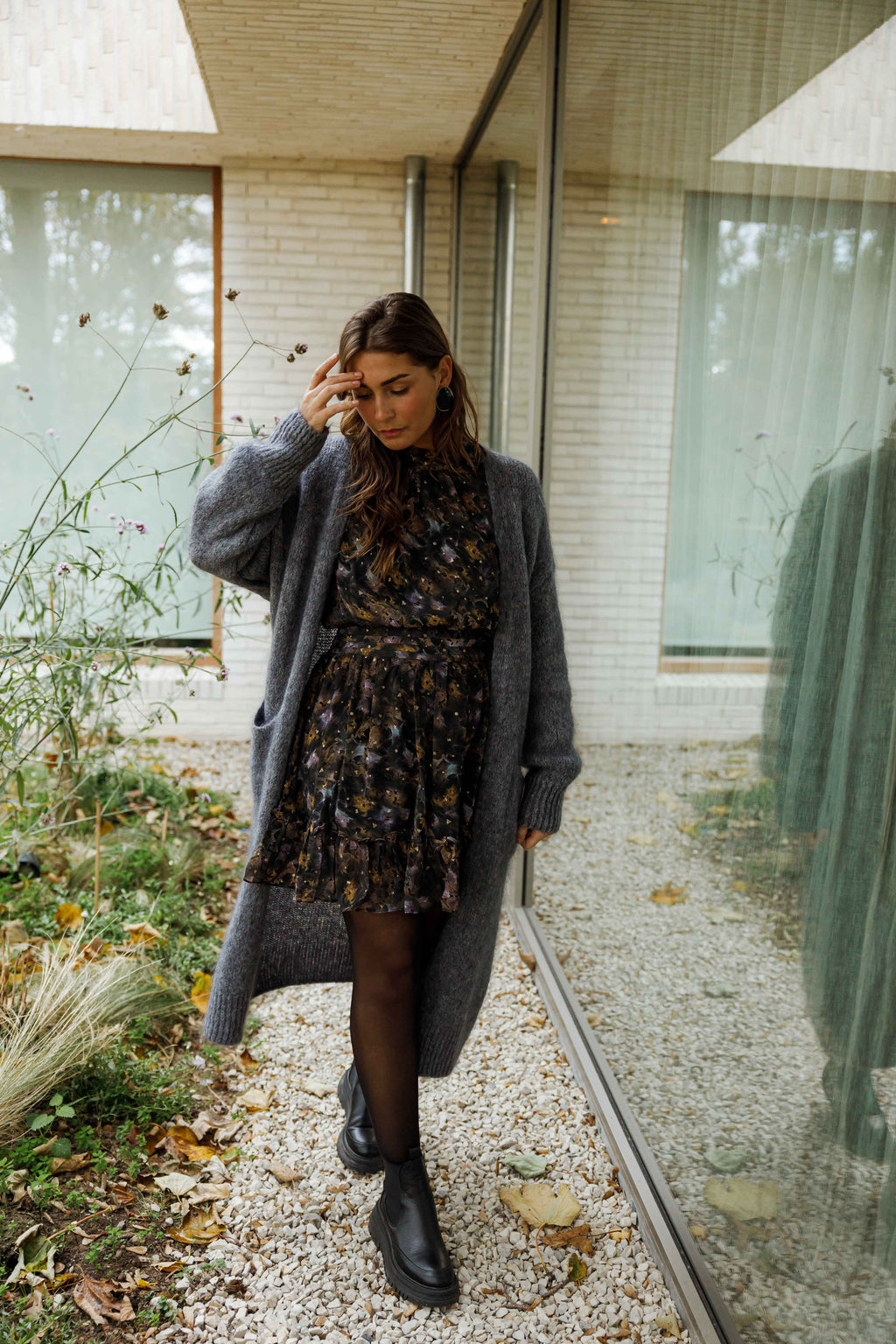 Robe Alexandra | Black Print Elegance