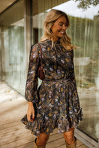 Robe Alexandra | Black Print Elegance