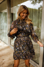 Robe Alexandra | Black Print Elegance