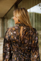 Robe Alexandra | Black Print Elegance