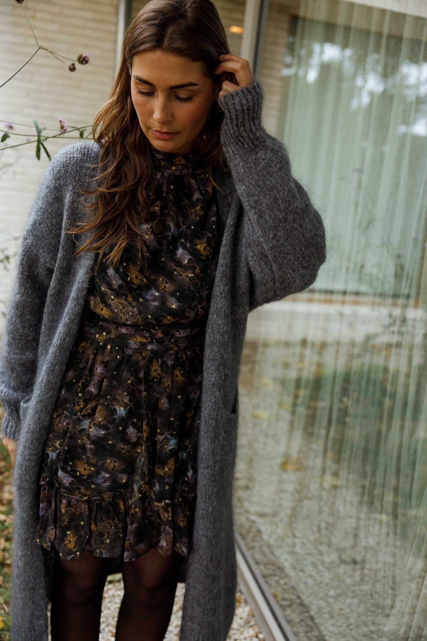 Robe Alexandra | Black Print Elegance