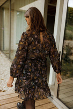 Robe Alexandra | Black Print Elegance