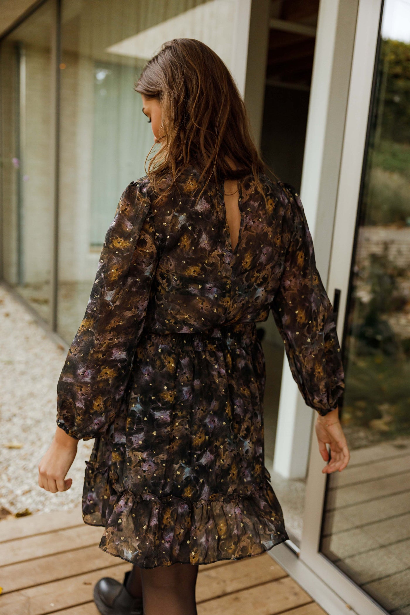 Robe Alexandra | Black Print Elegance