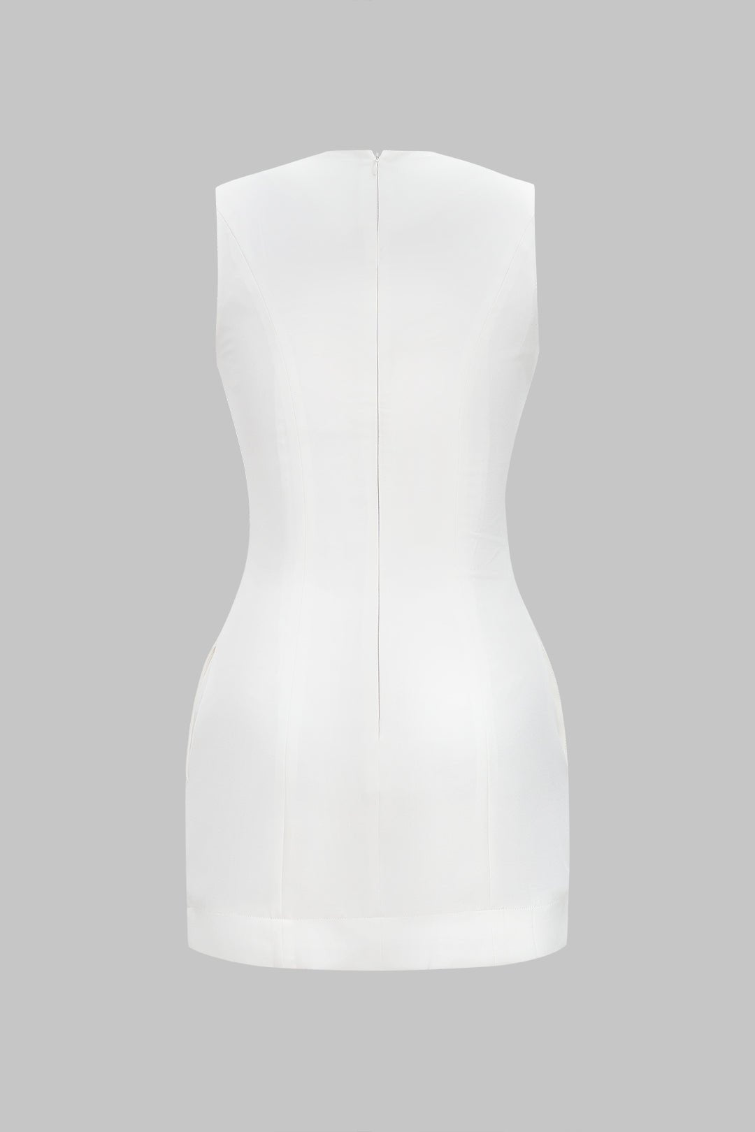 Ronda Mini Dress | Soft Fabric, Metallic Heart Button, Sleeveless, Summer Party Dress for Women 2