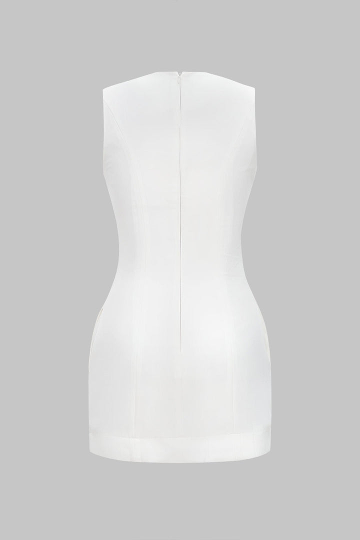 Ronda Mini Dress | Soft Fabric, Metallic Heart Button, Sleeveless, Summer Party Dress for Women 2
