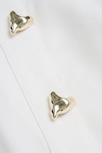Ronda Mini Dress | Soft Fabric, Metallic Heart Button, Sleeveless, Summer Party Dress for Women 3