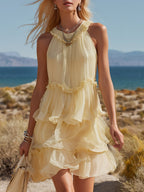 Rosa Mini Dress | Layered Chiffon, Retro-Inspired Summer Dress for Women 0