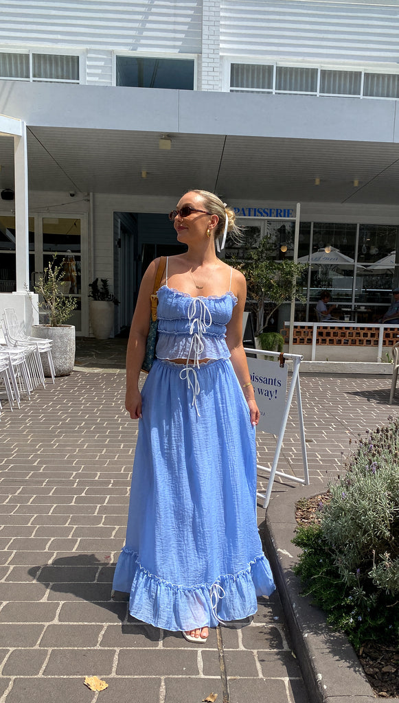 Roxy Summer Set | Boho Crop Top & Maxi Skirt, Adjustable Fit 2