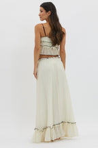 Roxy Summer Set | Boho Crop Top & Maxi Skirt, Adjustable Fit 6