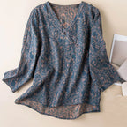 Kairo Crosswrap Blouse | Linen Blend, Asymmetrical Design for Women - 2