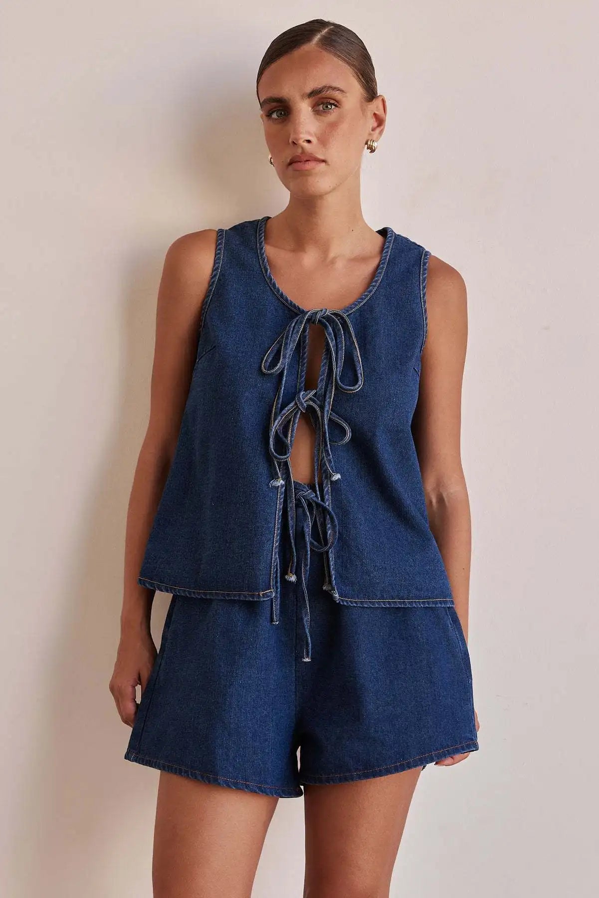 Doretta | Denim Tie Set