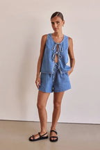 Doretta | Denim Tie Set