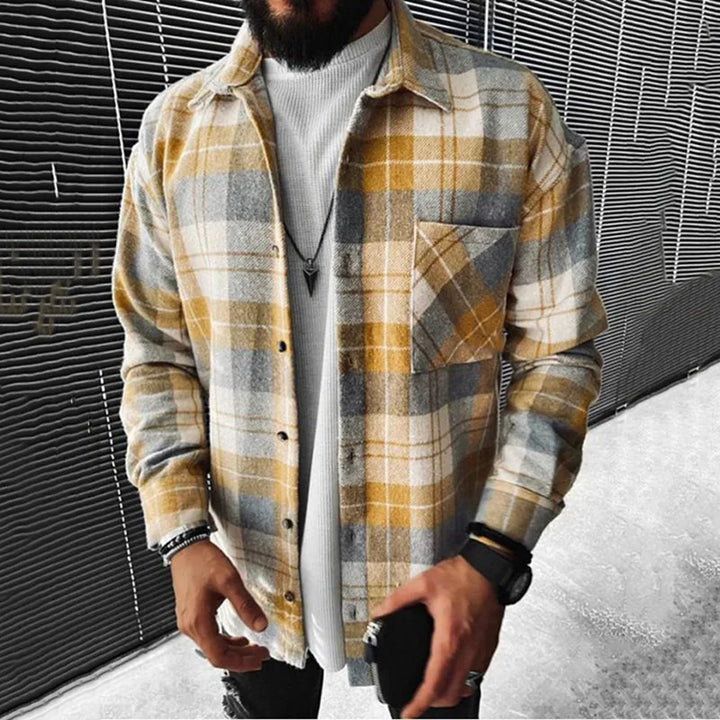 Elysian Winter Shirt featuring a stylish long-sleeve design with a classic check pattern, perfect for cozy seasonal wear. - 7