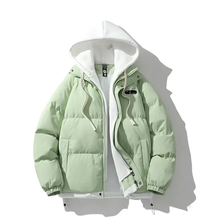 Women's Two-Piece Winter Jacket, Waterproof Shell, Adjustable Hood
