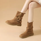 Calderon Suede Buckle Ankle Boots
