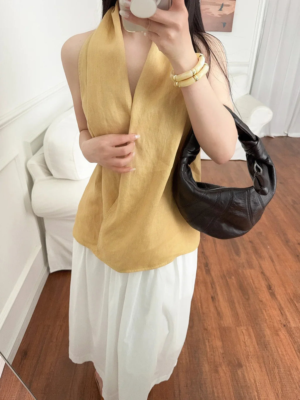 Valienne | Drape Linen Vest