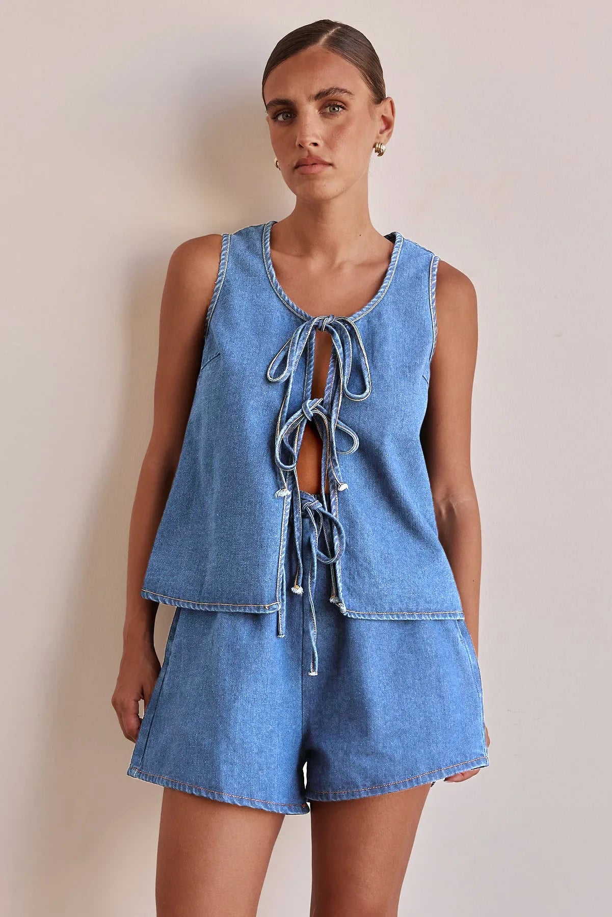 Doretta | Denim Tie Set