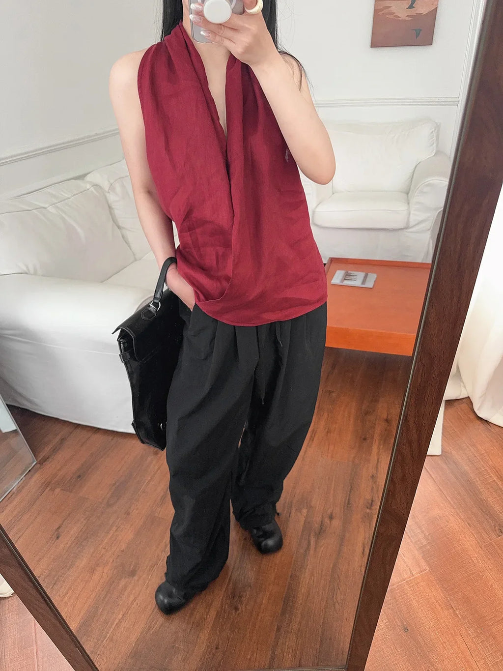 Valienne | Drape Linen Vest