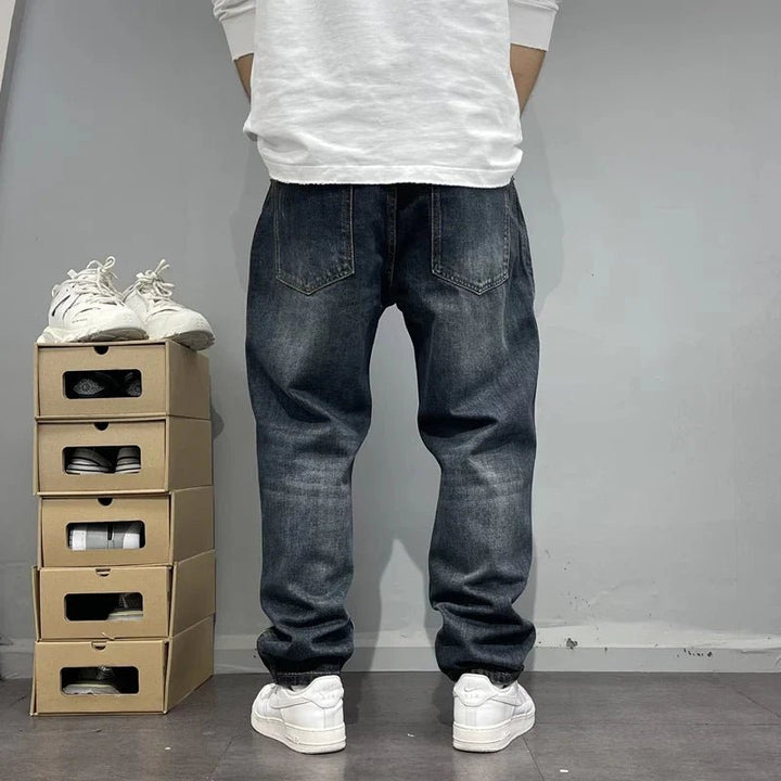 Jasper Ken Jeans in a stylish patchwork design featuring a relaxed fit, perfect for casual wear and modern fashion enthusiasts. - 4