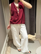 Valienne | Drape Linen Vest