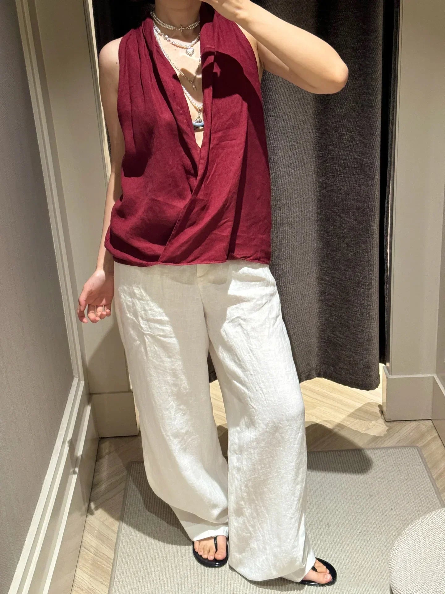 Valienne | Drape Linen Vest