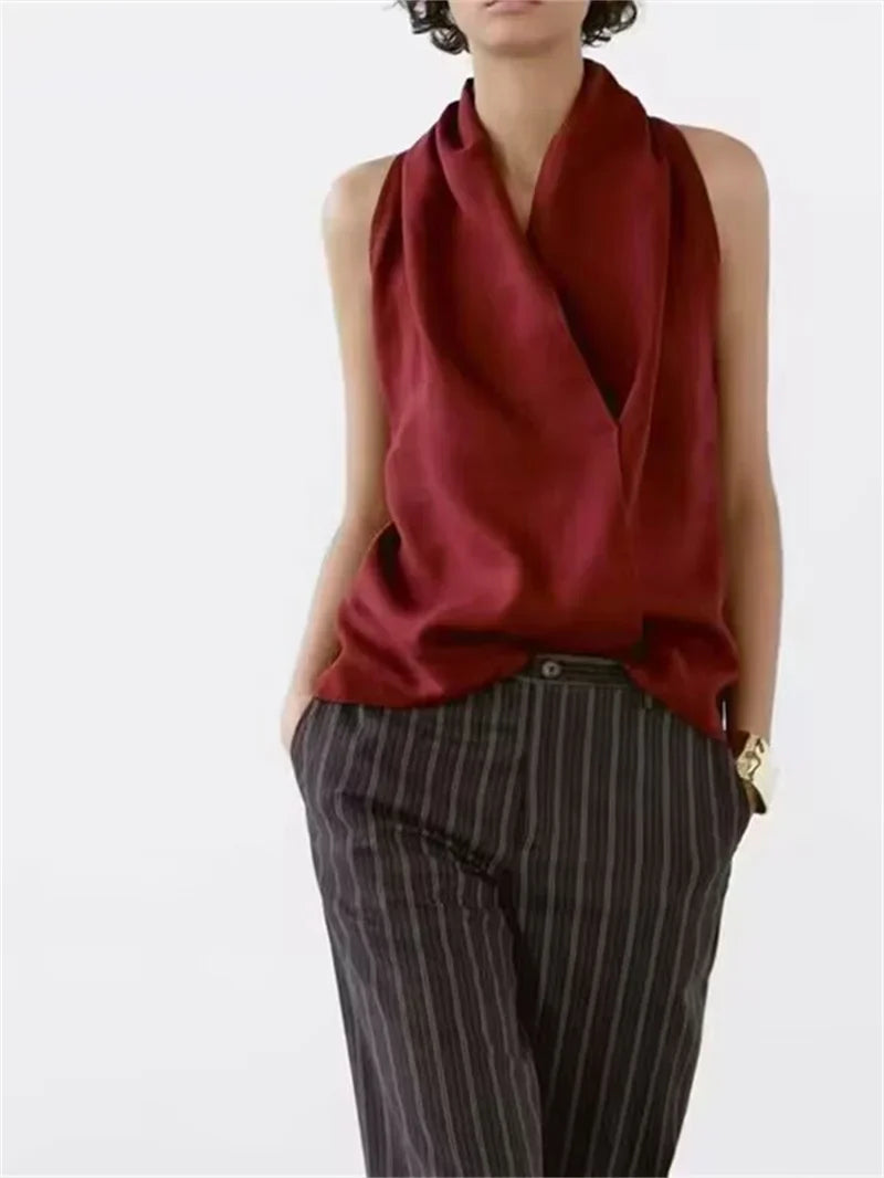 Valienne | Drape Linen Vest