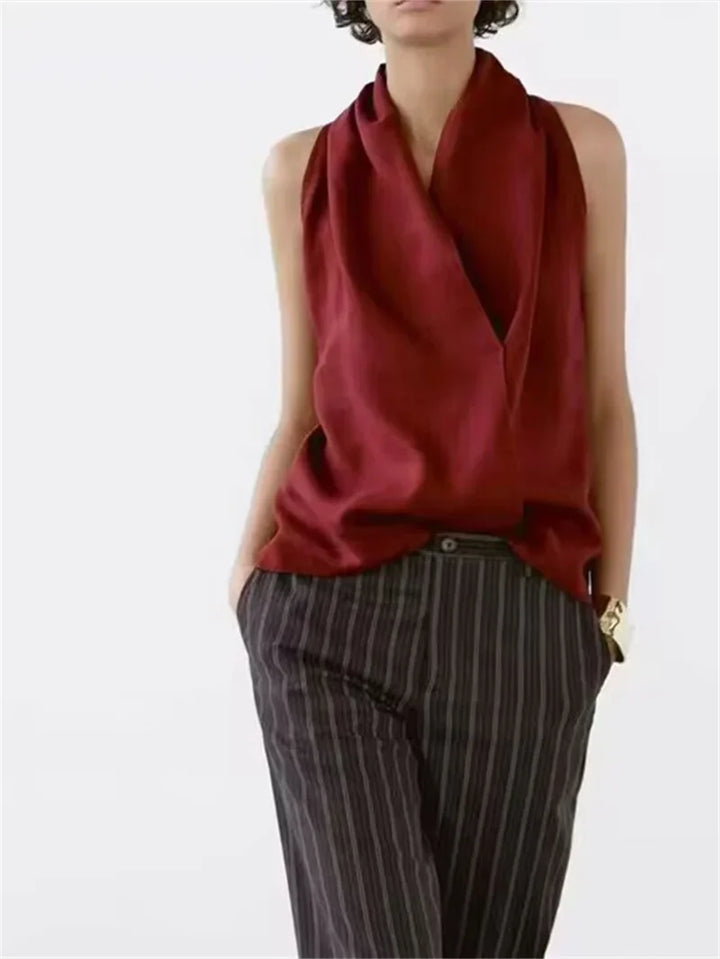 Valienne | Drape Linen Vest