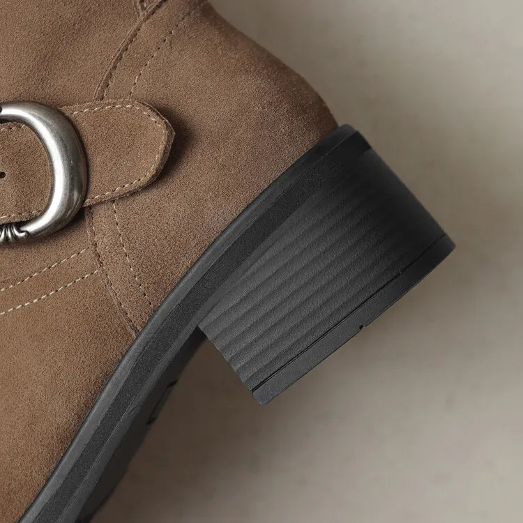 Blackthorn | Suede Buckle Boots