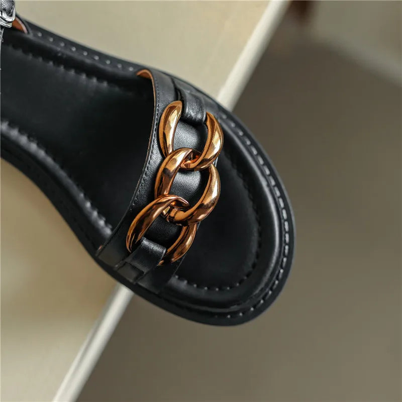 Catania | Leather Chain Sandal