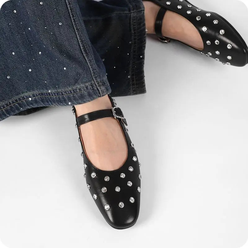 Evelyna | Studded Mary Janes