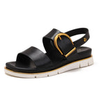 Valine | Gold-Buckle Strap Sandals
