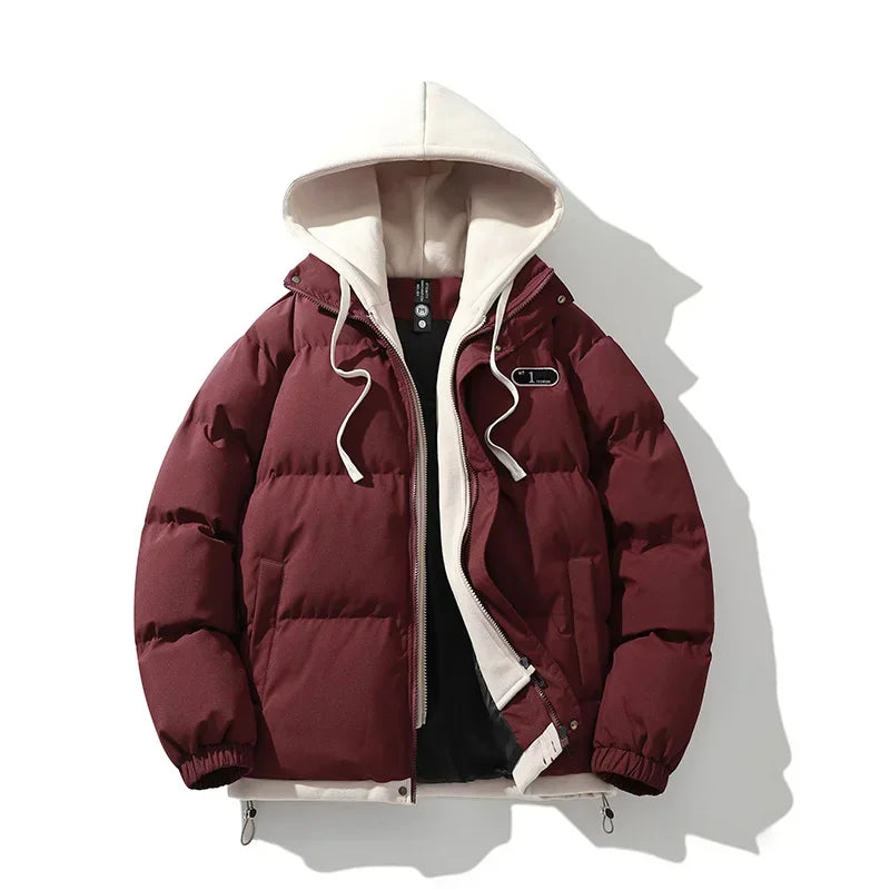 Women's Two-Piece Winter Jacket, Waterproof Shell, Adjustable Hood