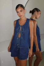 Doretta | Denim Tie Set