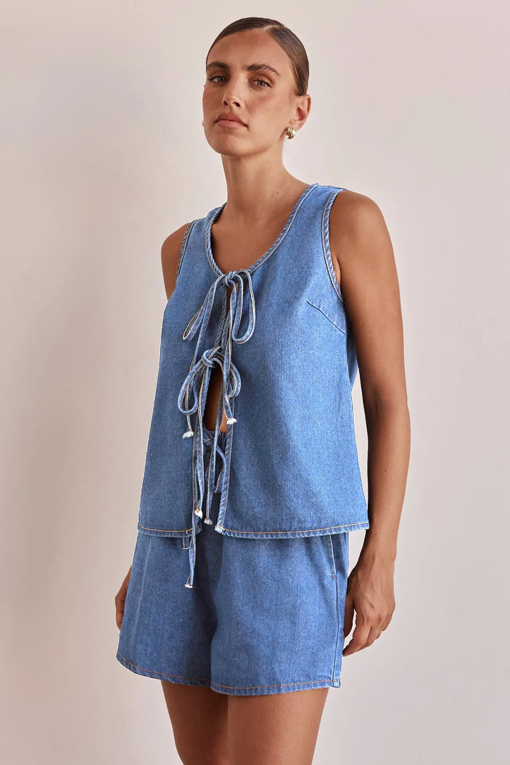 Doretta | Denim Tie Set