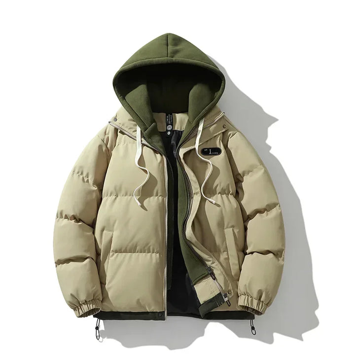 Women's Two-Piece Winter Jacket, Waterproof Shell, Adjustable Hood