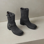 Blackthorn | Suede Buckle Boots