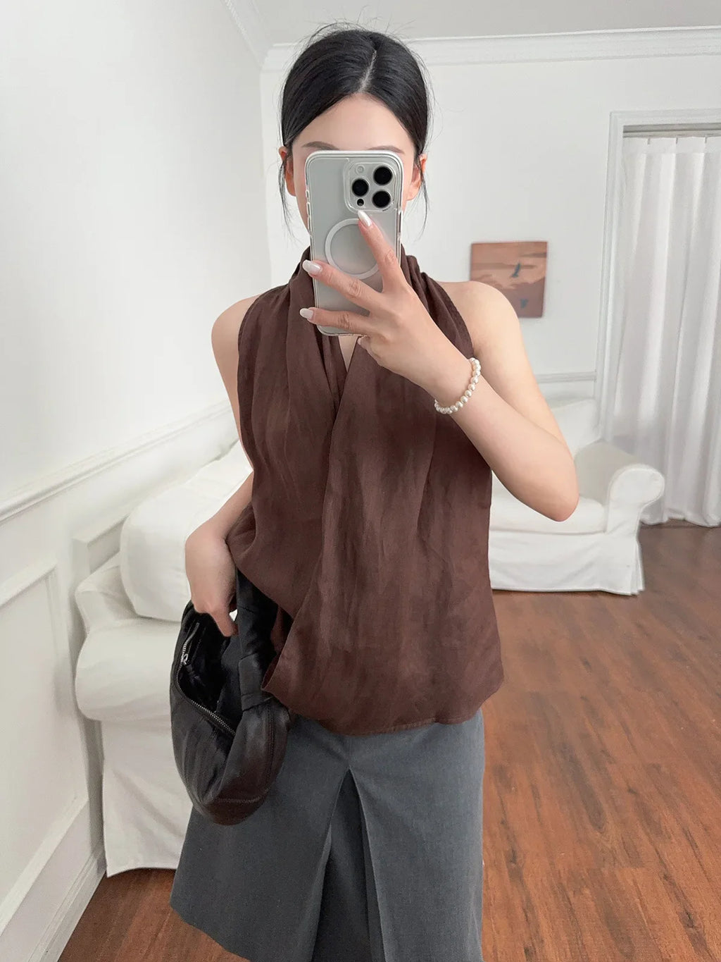 Valienne | Drape Linen Vest