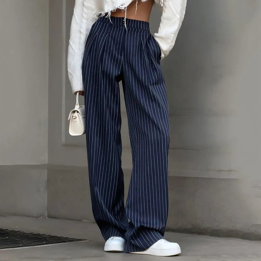 Lola | Striped Fabric Pants for Women