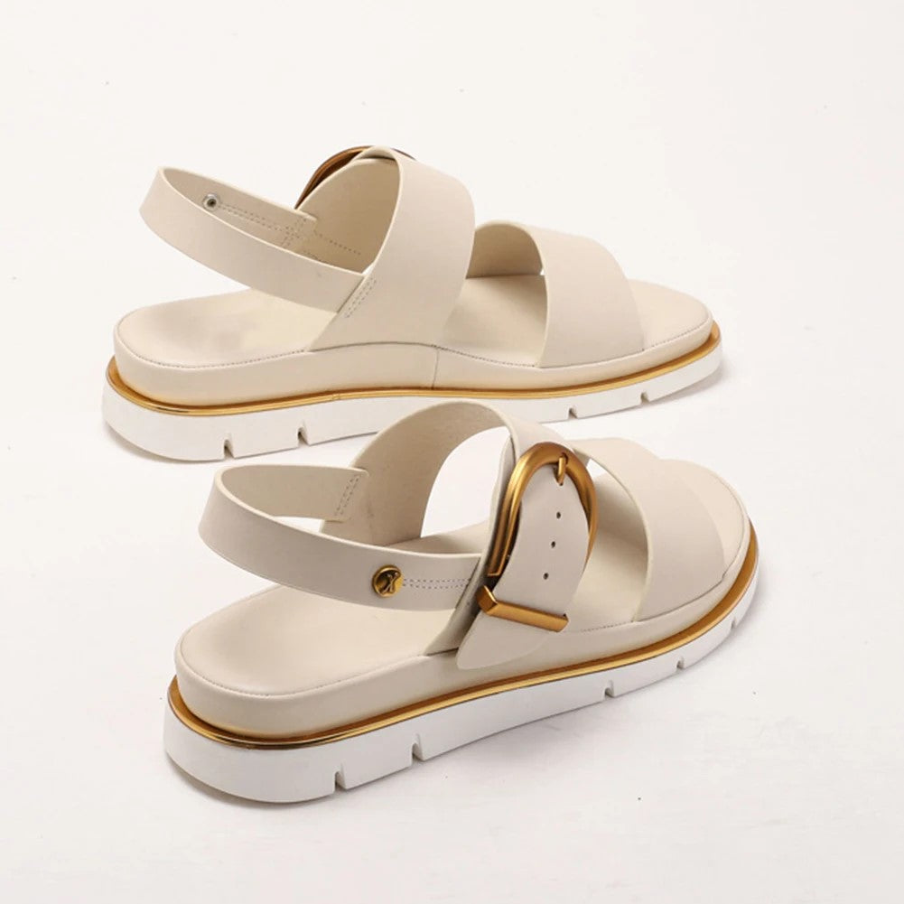 Valine | Gold-Buckle Strap Sandals