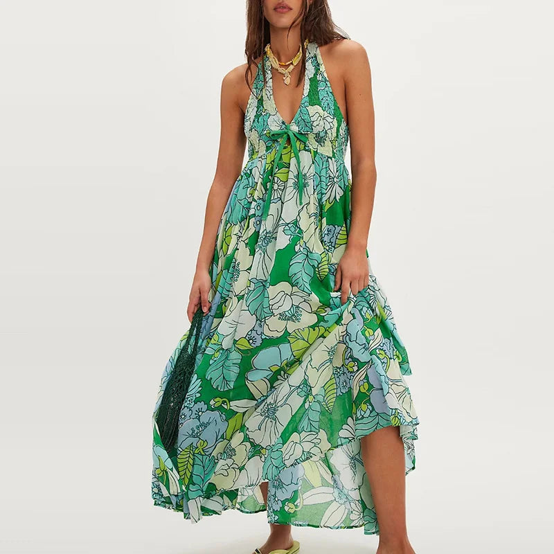 Cheela | Halter Maxi Beach Dress