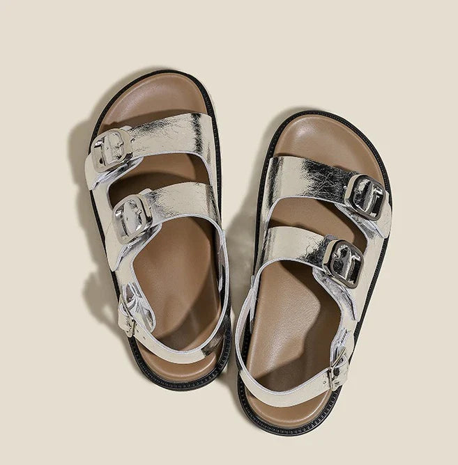 Andrea | Rose Strap Sandals
