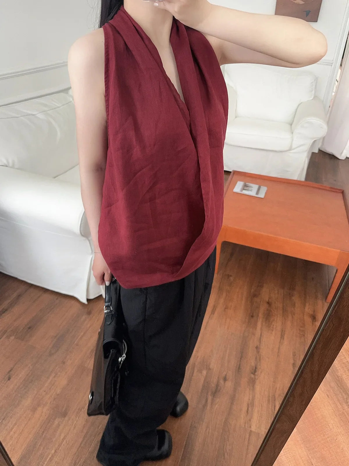 Valienne | Drape Linen Vest